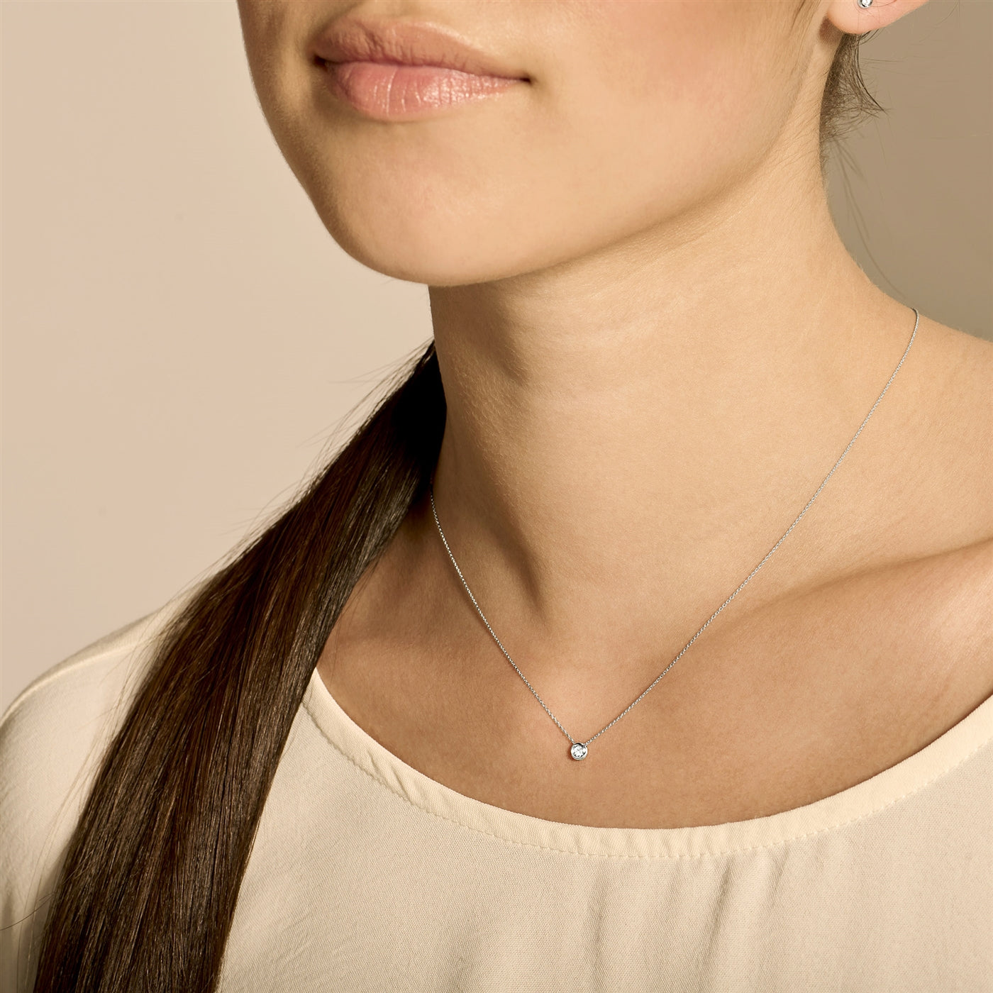 Blush Diamonds 14 karat white gold Necklace 3113WDI