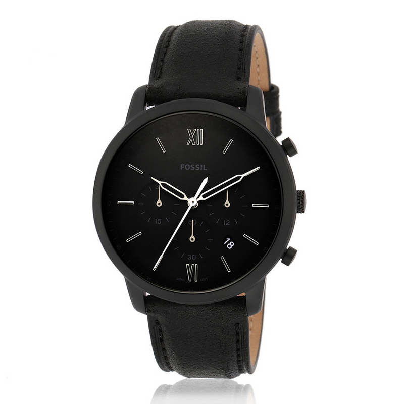 Fossil Neutra Chrono Montre Chronographe Noire Pour Homme FS5503-zoom-