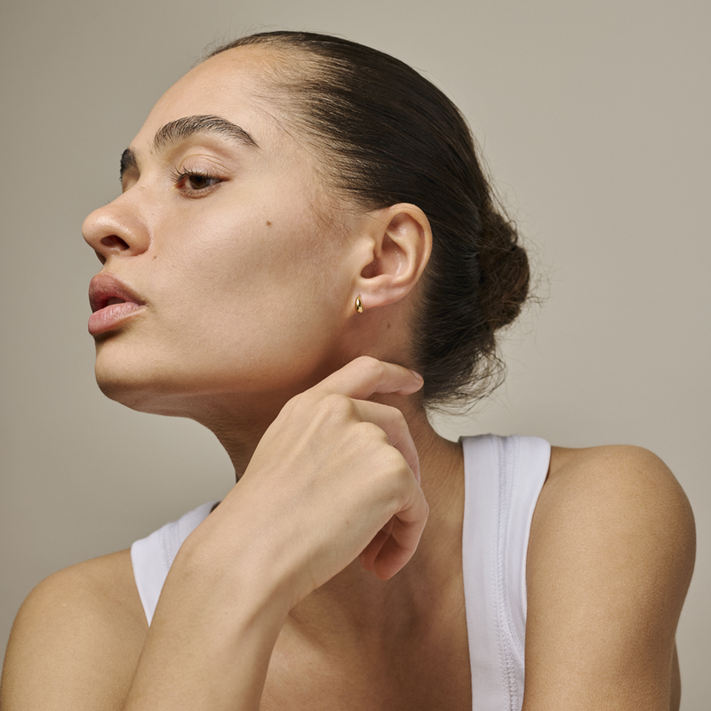 ENAMEL Copenhagen Recycled 925 Sterling Silver Gold Plated Earrings E453G-zoom-