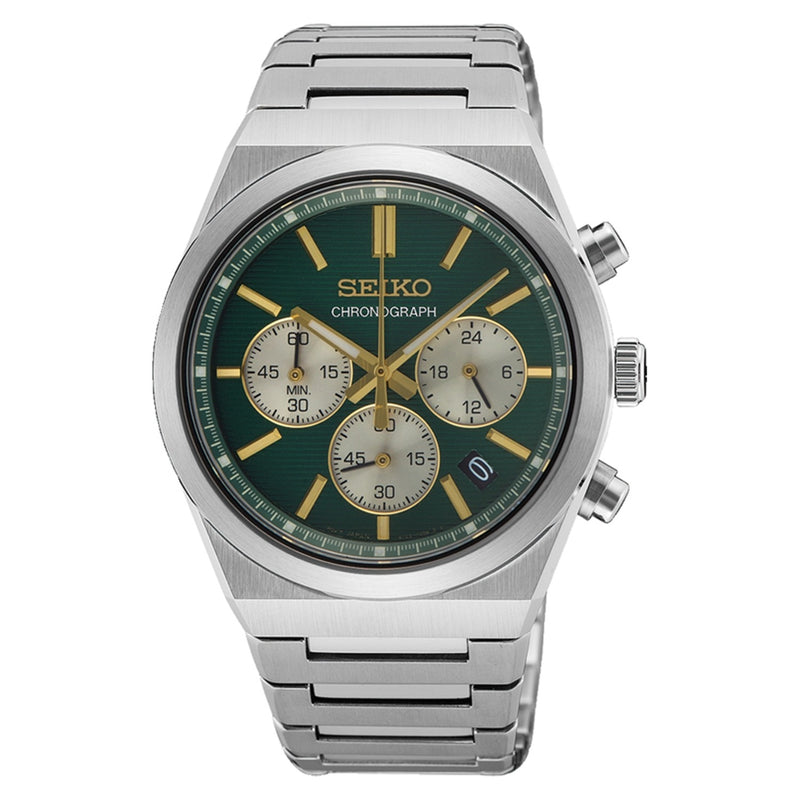 Seiko Green Chronograph Men's Watch SSB461P1-zoom-