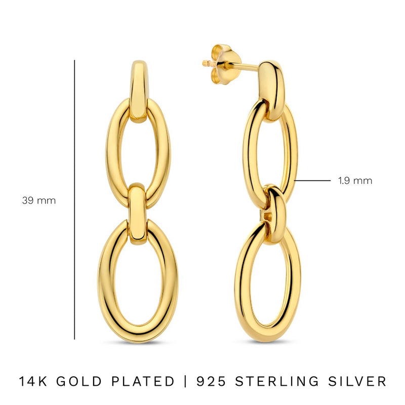 Parte Di Me Bibbiena Poppi  Pendentifs d'oreille Plaqué or 14 carats PDM36188-zoom-