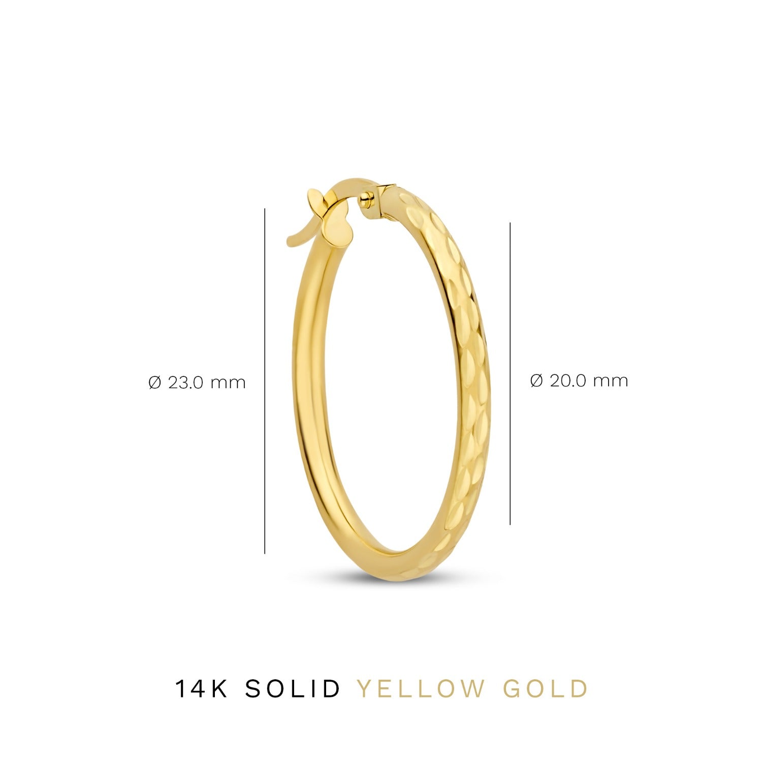 Isabel Bernard Rivoli Laura 14 Carat Golden Hoop Earrings IB360160