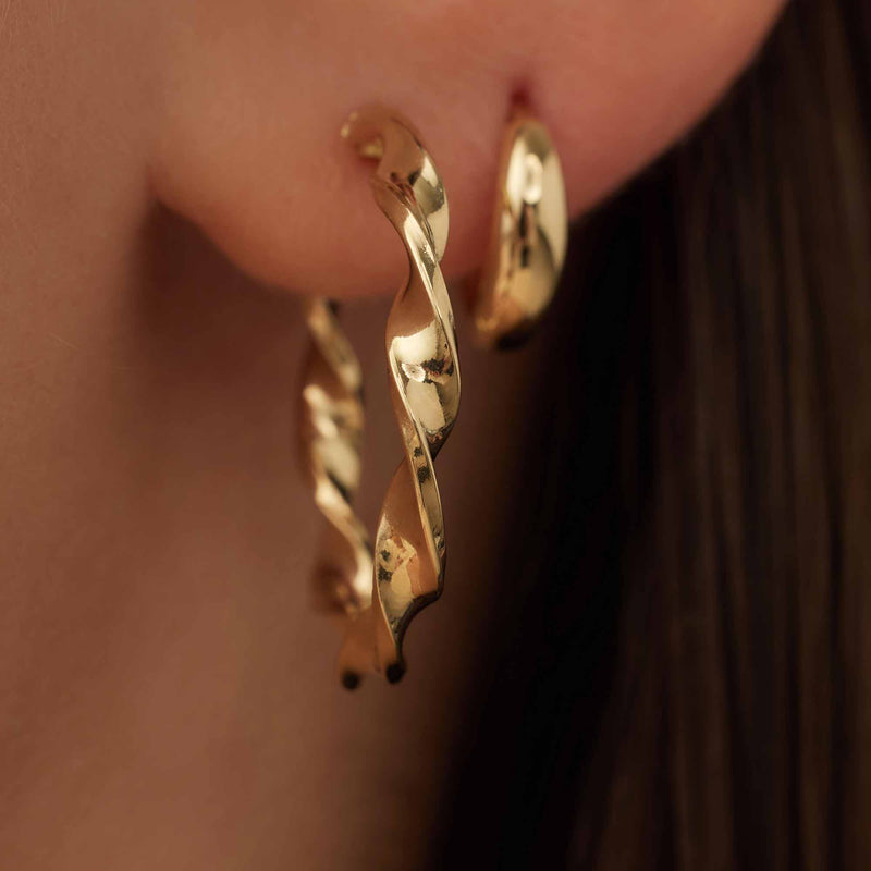 Isabel Bernard Rivoli Femmes Créoles Or 14 carats IB360241-zoom-