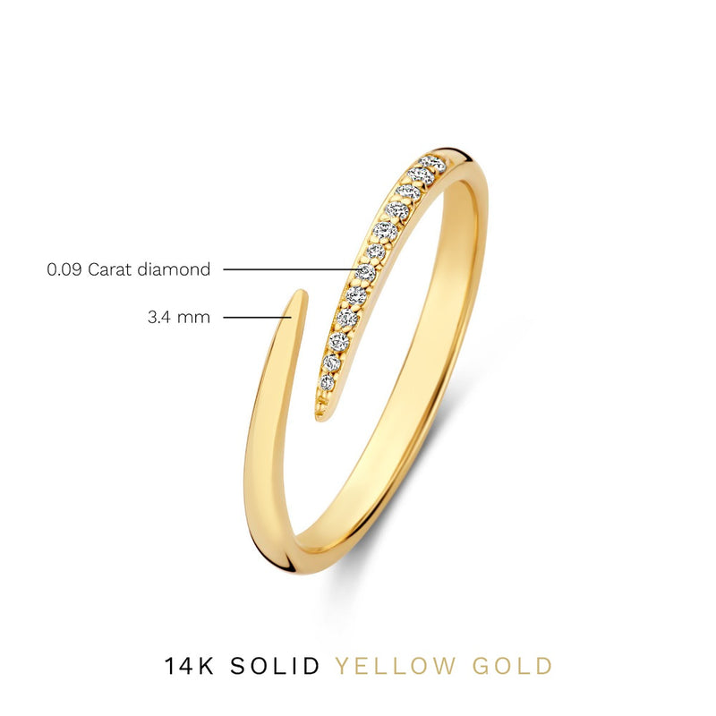 Isabel Bernard De la Paix Flavie bague en or 14 carats avec diamant 0.08 ct IBD330034-54-zoom-