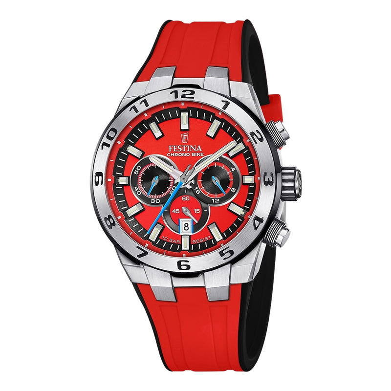 Festina Chrono Bike Hommes Montre Rouge F20671/5-zoom-
