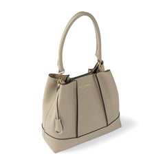 Isabel Bernard Femme Forte Macie Taupe Calfskin Shoulder Bag IB25074-078