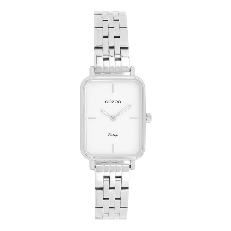 OOZOO Vintage Montre Femme Argentée et Blanche C20416-zoom-