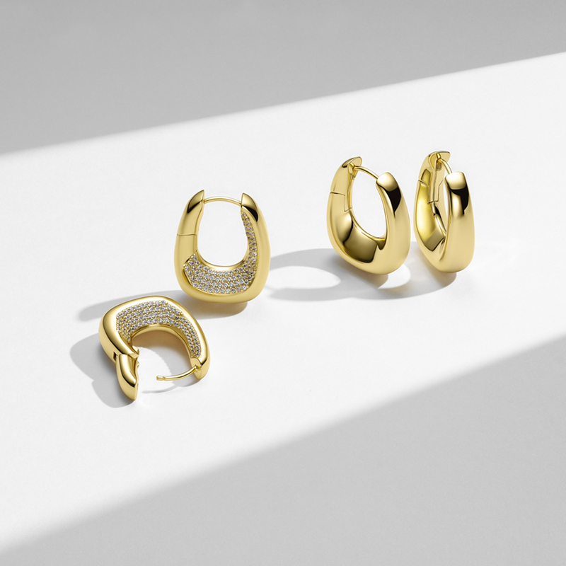 Sif Jakobs Gold Plated Borsa Pianura Grande Earrings SJ-E2621-YG-zoom-