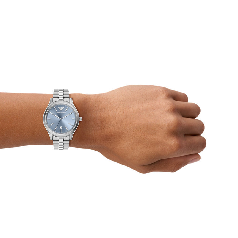 Emporio Armani Round Blue Dial Watch AR11748-zoom-