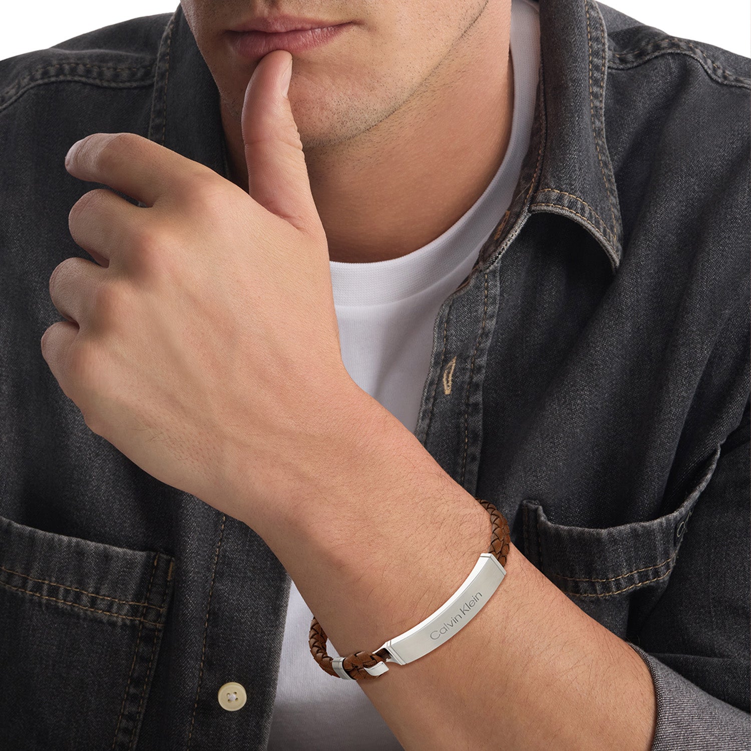 Calvin Klein Leather Bracelet 2002-CJ35000405