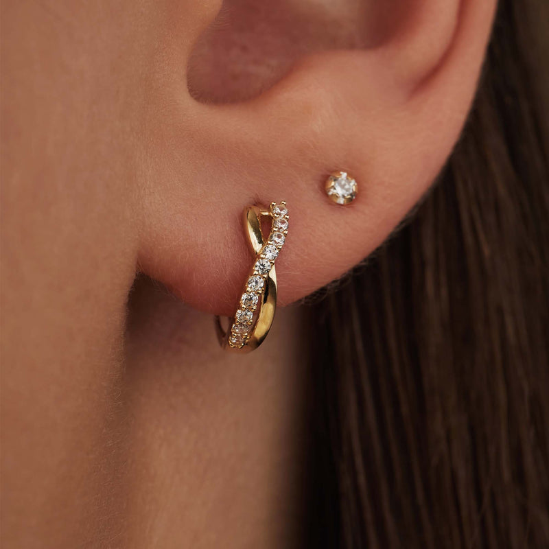 Isabel Bernard Rivoli Femmes Créoles Or 14 carats IB360138-zoom-