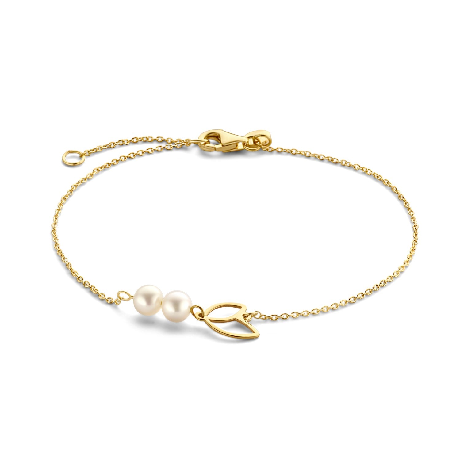 Isabel Bernard Cadeau d'Isabel 14 karat gold bracelet and ear studs gift set with freshwater pearls IB90185