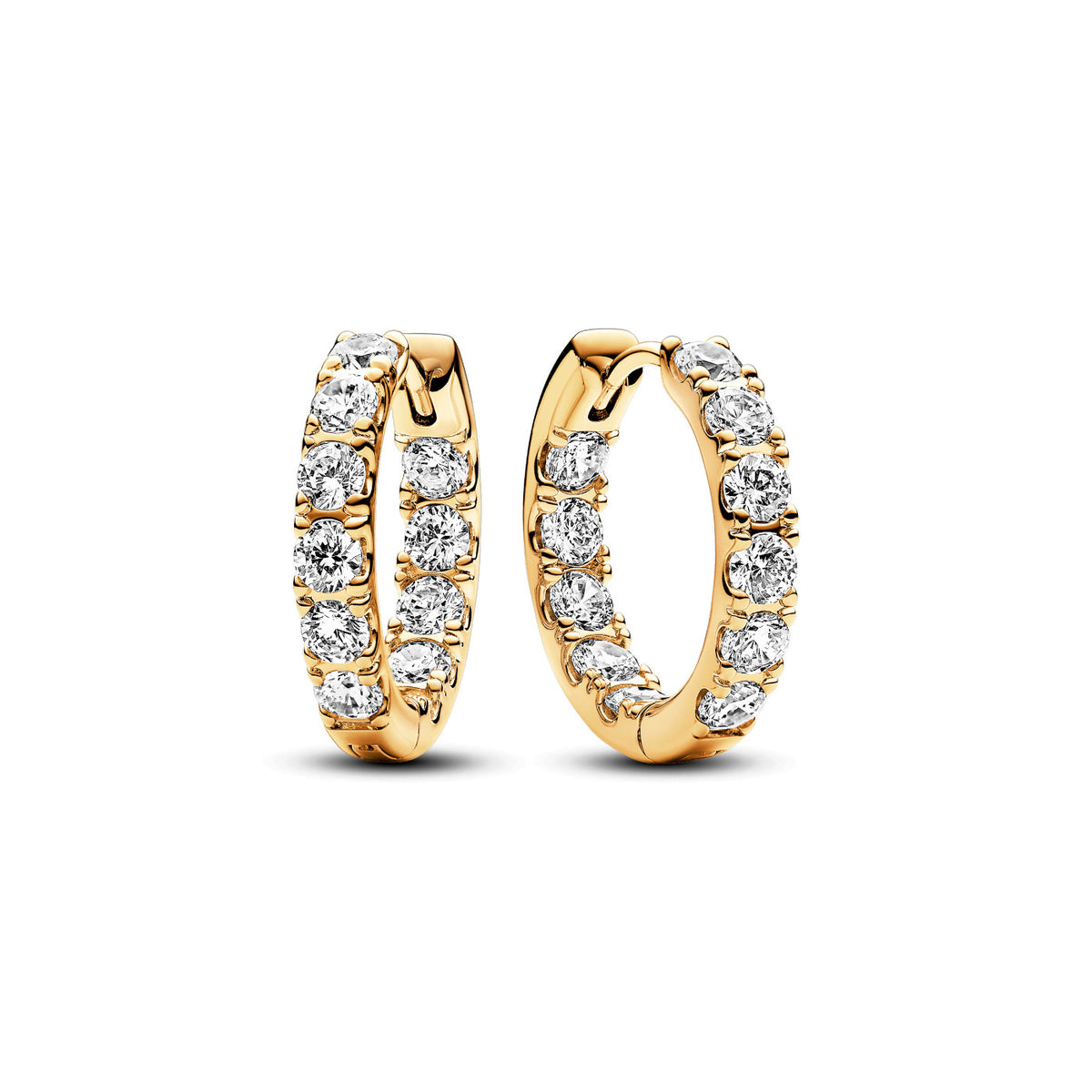 Pandora Timeless Gold-coloured Earrings 263002C01with14 Carat Gold Plating