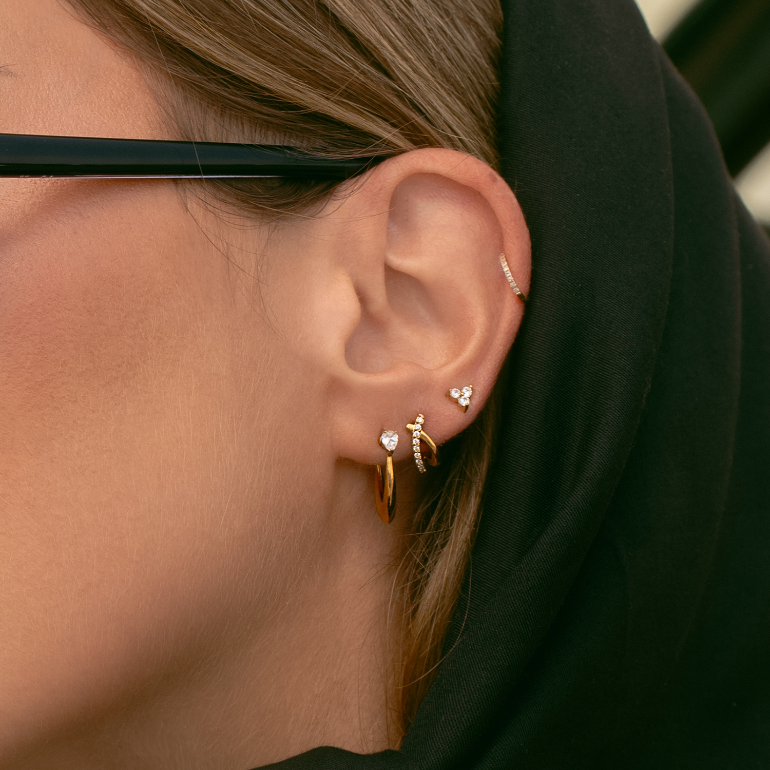 Mockberg Kenza Ines Gold Plated Earrings MB1717