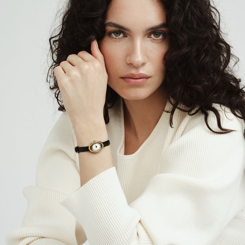 Mockberg Belle Oval Petite Leather Women's Watch MB1412-zoom-