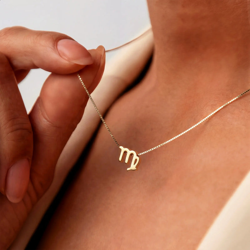 Isabel Bernard Étoiles d’Or Virgo 14 Carat Gold Venetian Necklace With Horoscope IB340183-zoom-