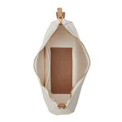 Valentino Bags Alexia White & Brown Shoulder Bag VBS5A808BIANCO/CUOIO