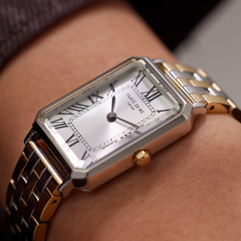 Parte di Me Orologio rectangular ladies watch gold coloured and silver PDM09022-zoom-
