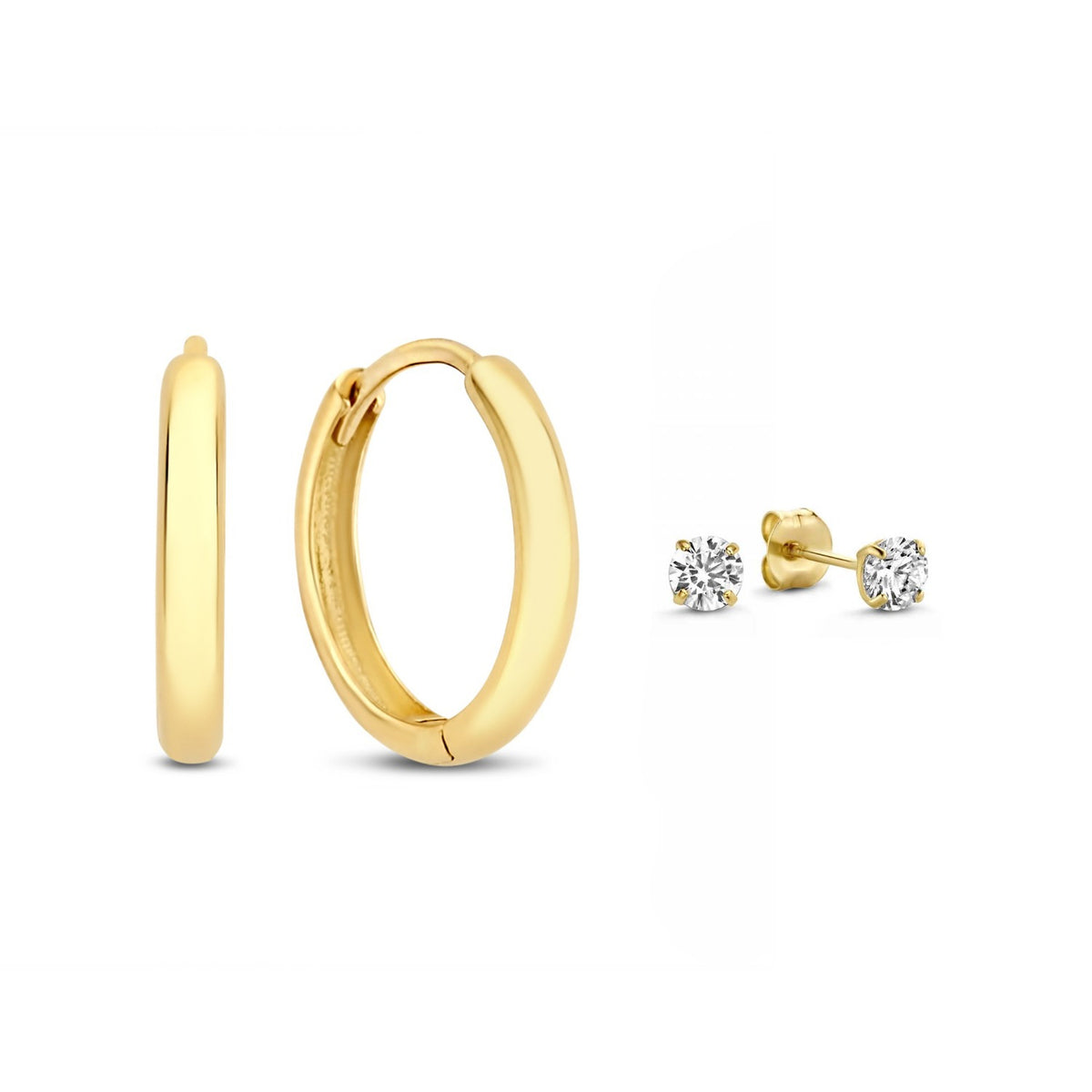 Isabel Bernard Cadeau d'Isabel 14 Carat Golden Earrings Set IB90151