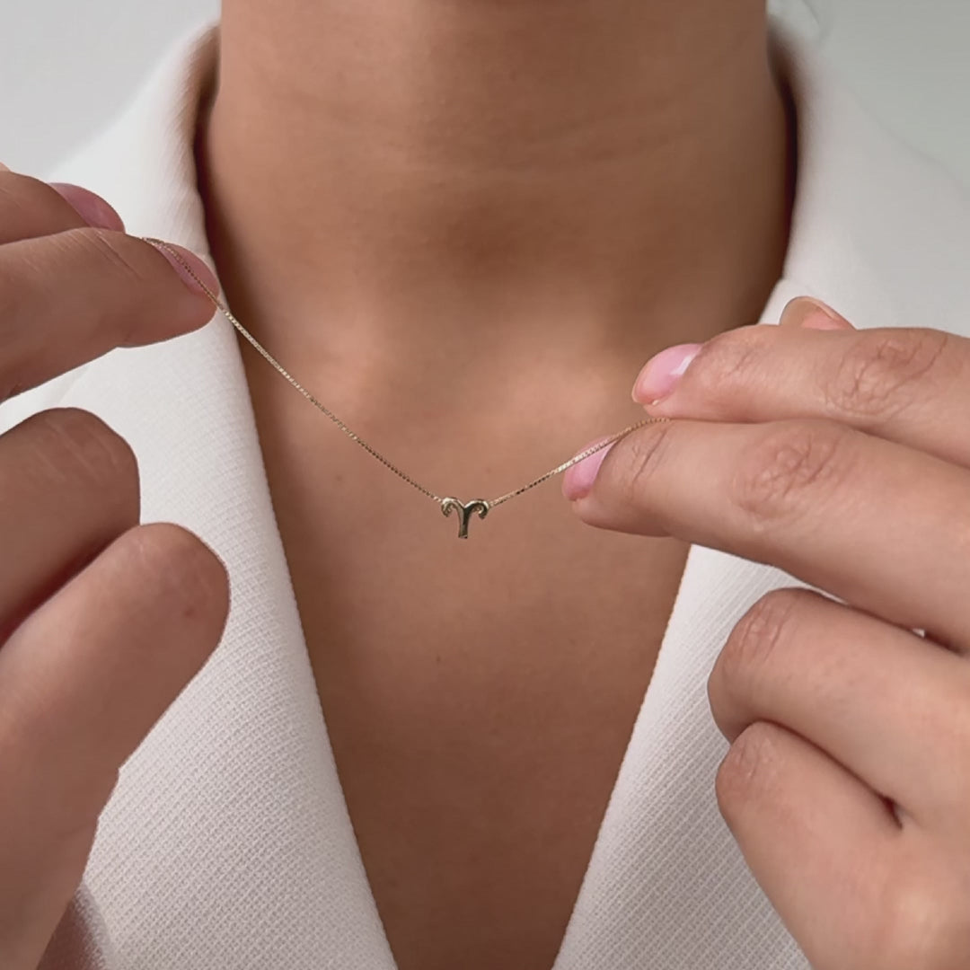 Isabel Bernard Étoiles d’Or Aries 14 Carat Gold Venetian Necklace With Horoscope IB340178